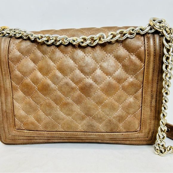 Bebe Brown Quilted Chain Strap Bag - Picture 5 of 14